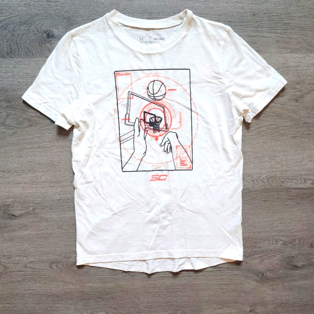 Under Armour Boy's Basketball Shooting Graphic Short Sleeve Tee Shirt Medium M